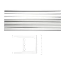 Extension de banc Nostalgi 100 cm, Aluminium-blanc