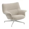 Fauteuil bas Doze base pivotante, Hearth 7-grey