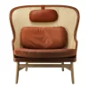 Fauteuil Dandy, Chêne naturel - cuir Tärnsjö cognac