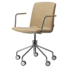 Fauteuil Day pivotant chromé, Chêne-natural-H&S-elmosoft 02119