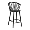 Fauteuil de bar ZigZag 63 cm, Lasuré noir