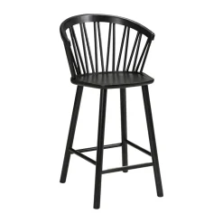 Fauteuil de bar ZigZag 63 cm, Lasuré noir