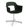 Fauteuil de bureau Layout Armchair 231, Bottle green aluminium poli base pivotante 4 étoiles