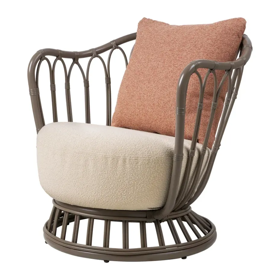 Fauteuil d'extérieur Grace, Lorkey Limonta 41-44-mushroom gray