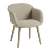 Fauteuil Fiber Soft avec pieds en bois, Ecriture 240/Oak