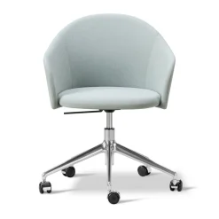 Fauteuil Gomo Armchair pivotant à 5 branches, Mylla 811-aluminium poli