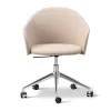 Fauteuil Gomo Armchair pivotant à 5 branches, Blazer CUZ47 Fairfield-aluminium poli