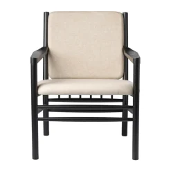 Fauteuil J147, Oak black painted-beige