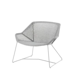 Fauteuil lounge Breeze weave, White grey