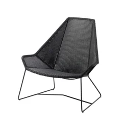 Fauteuil lounge Breeze weave haut dossier, Black