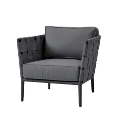 Fauteuil lounge Conic, Gris, incl. coussins