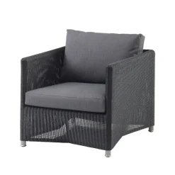 Fauteuil lounge Diamond weave, Cane-Line Natté graphite