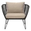 Fauteuil lounge Mundo, Black-beige