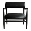 Fauteuil lounge Nama, Aniline leather black