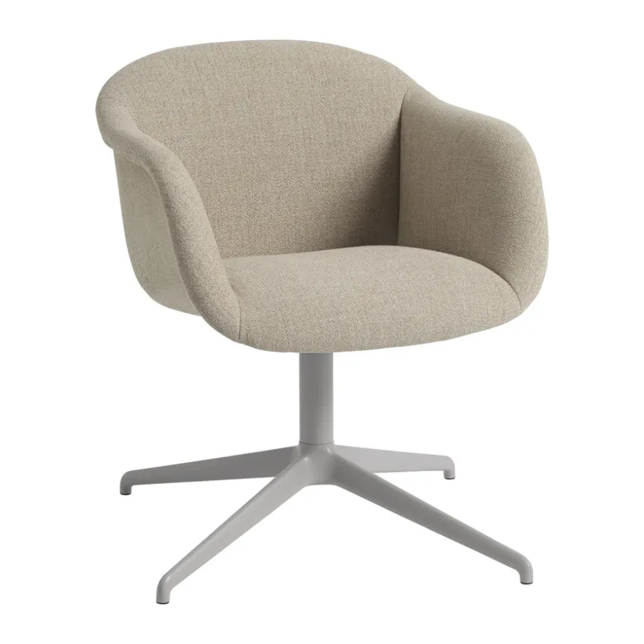 Fiber Soft Armchair base pivotante, Ecriture 240/Grey