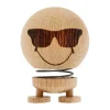 Figurine Hoptimist Smiley Cool M, Raw oak