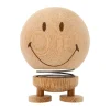 Figurine Hoptimist Smiley M, Raw oak