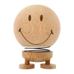 Figurine Hoptimist Smiley M, Raw oak