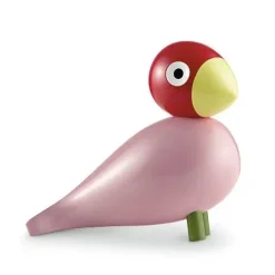 Figurine oiseau chanteur Ruth, rose