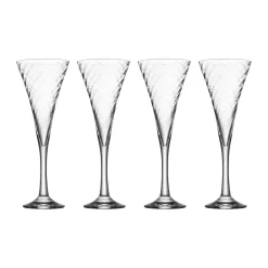 Flûte à champagne Helena 25 cl, lot de 4, Transparent
