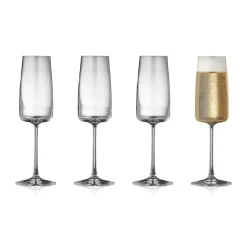 Flûte à champagne Zero 30 cl, lot de 4, Cristal