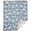 Forest Couverture pour bébé en coton, Bleu