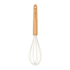 Fouet à ballon Nordwik 30 cm en hêtre, Crème
