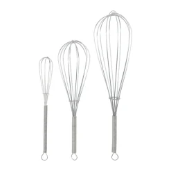 Fouets Nicolas Vahé 3 pièces, Silver finish