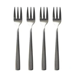 Fourchette à dessert Groovy Lot de 4, Acier inoxydable