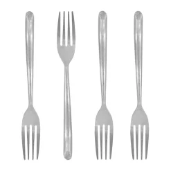 Fourchette à gâteau Nicolas Vahé, lot de 4, Finition argentée antique