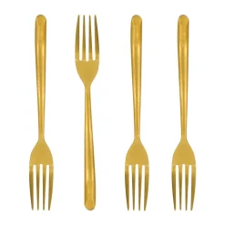 Fourchette à gâteau Nicolas Vahé, lot de 4, Finition dorée antique