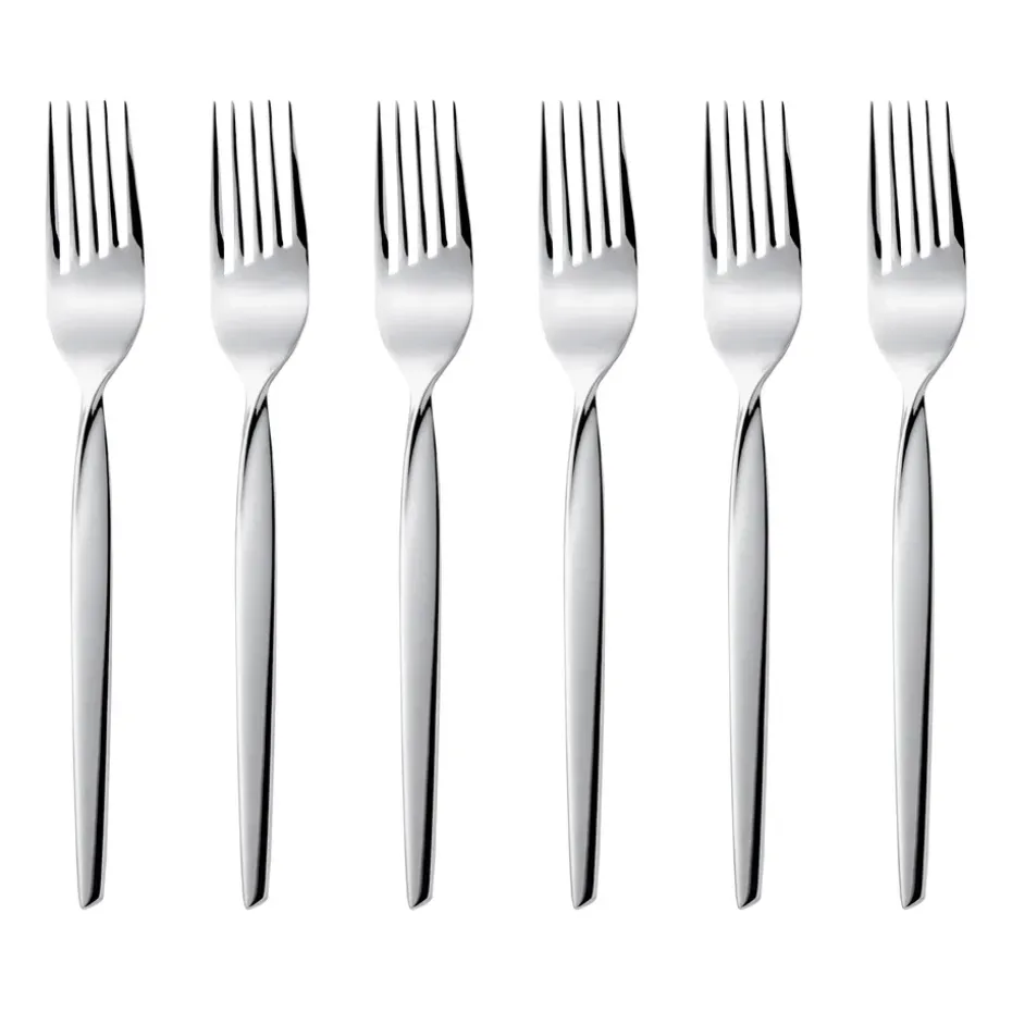 Fourchette à gâteau Twist Lot de 6, Acier inoxydable