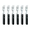 Fourchette Pizza lot de 6, Noir