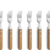 Fourchette Pizza lot de 6, Chêne