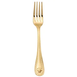 Fourchette Versace Medusa plaqué or, 20,5 cm