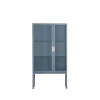 Frame Semi Vitrine, nordic blue, poignée en cuir naturel