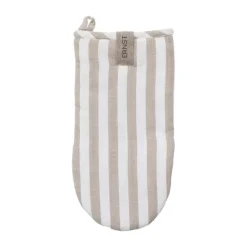 Gant de cuisine Ernst rayures larges, Rayé beige-blanc