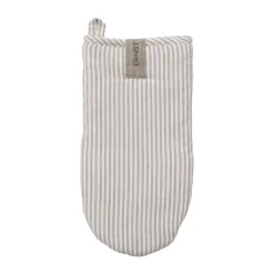 Gant de cuisine Ernst rayé, Rayé beige-blanc