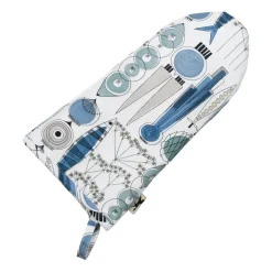 Gant de cuisine Picknick petit motif, Bleu-beige