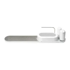 Égouttoir-organisateur d'évier SinkStyle, ensemble 4 pièces, Mineral Fresh White