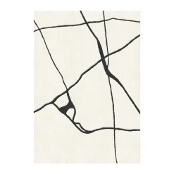 Gute tapis en laine, Black and white 180x270 cm