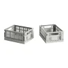 HAY Colour Crate Mini 13x17 cm, lot de 2, Light grey