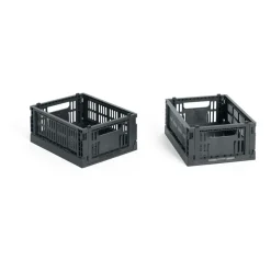 HAY Colour Crate Mini 13x17 cm, lot de 2, Charcoal