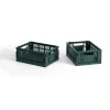 HAY Colour Crate Mini 13x17 cm, lot de 2, Dark green