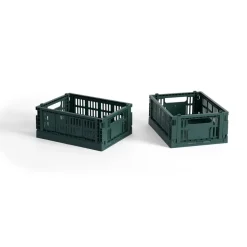 HAY Colour Crate Mini 13x17 cm, lot de 2, Dark green