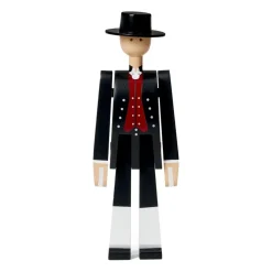 Homme en habits traditionnels norvégiens de Kay Bojesen, Noir-rouge-blanc