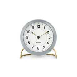 Horloge de table AJ Station 12 cm, gris-blanc
