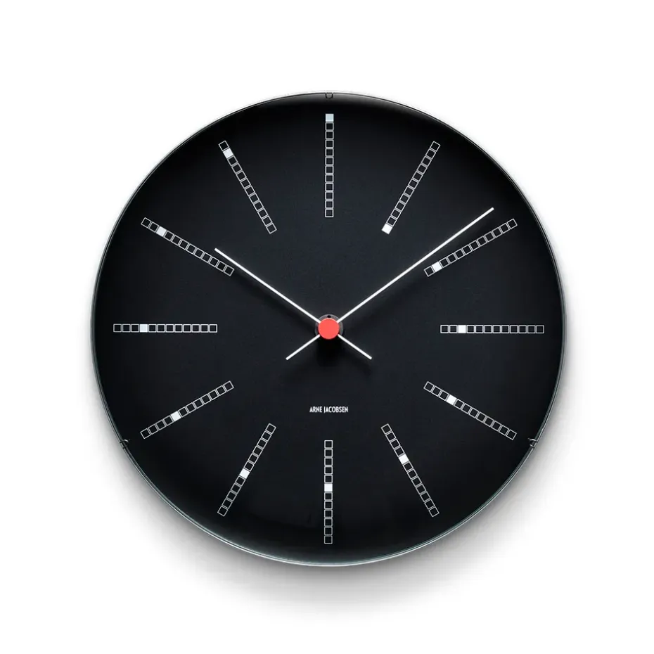 Horloge murale AJ Bankers noir, Ø 29 cm