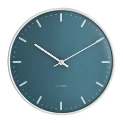 Horloge murale Arne Jacobsen City Hall, Bleu, Ø29 cm