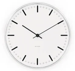 Horloge murale Arne Jacobsen City Hall, Blanc, Ø29 cm